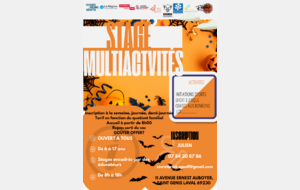 🎃👻 STAGE DE LA TOUSSAINT 👻🎃
