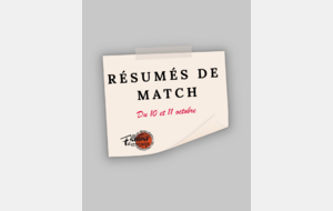Résultats et commentaires du 10-11 Octobre