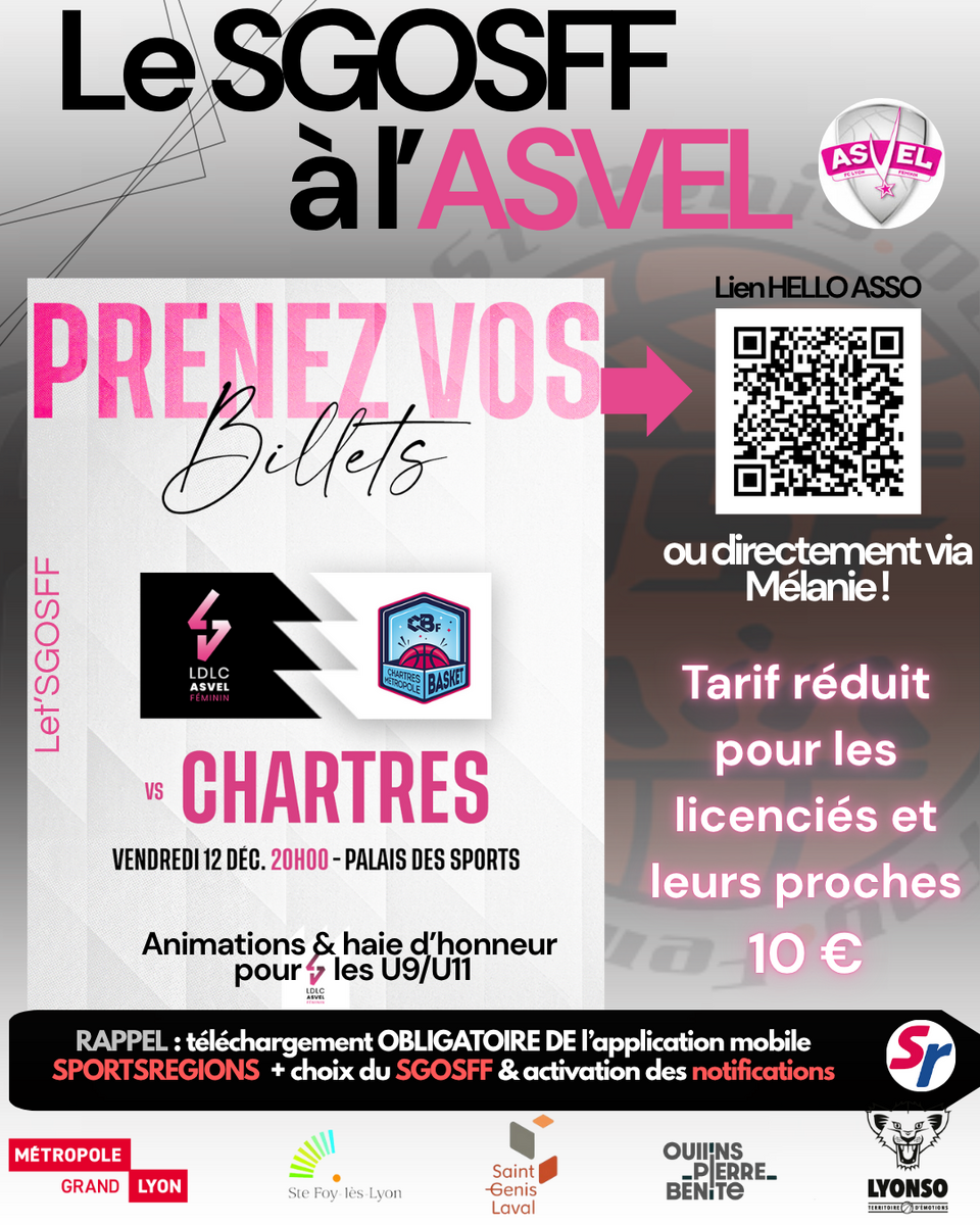 Le SGOSFF à l'ASVEL FC LYON  Féminin
