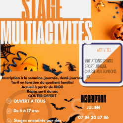 🎃👻 STAGE DE LA TOUSSAINT 👻🎃